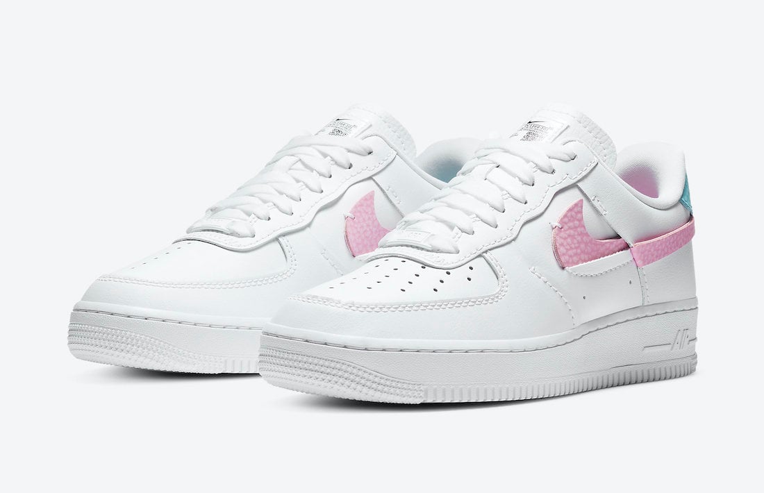 Nike Air Force 1 LXX White Pink Aqua 