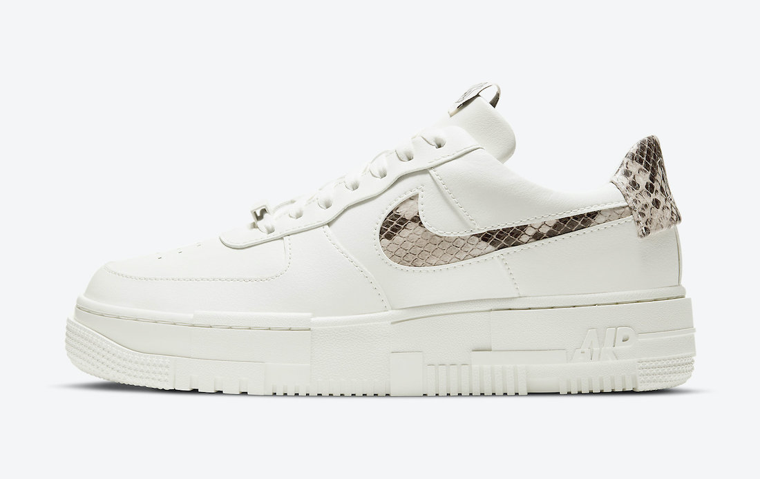 Nike Air Force 1 Pixel Snakeskin Desert Sand CV8481-101 Release Date Info