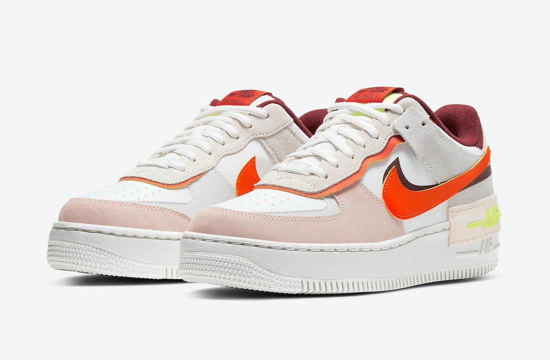 Nike Air Force 1 Shadow in Team Red and Orange