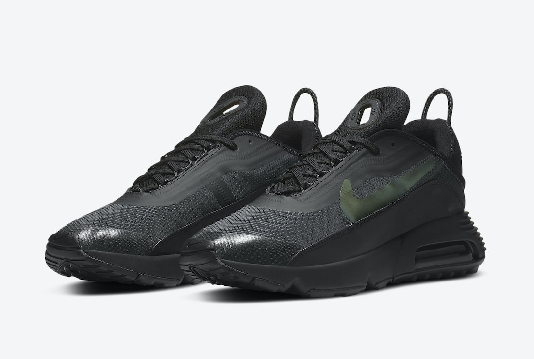 Nike Air Max 2090 in Black with Iridescent Swoosh Logos