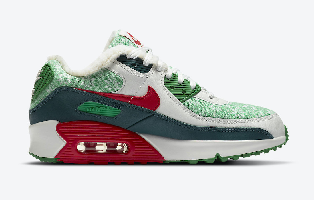 Nike Air Max 90 GS Christmas DC1621-100 Release Date Info