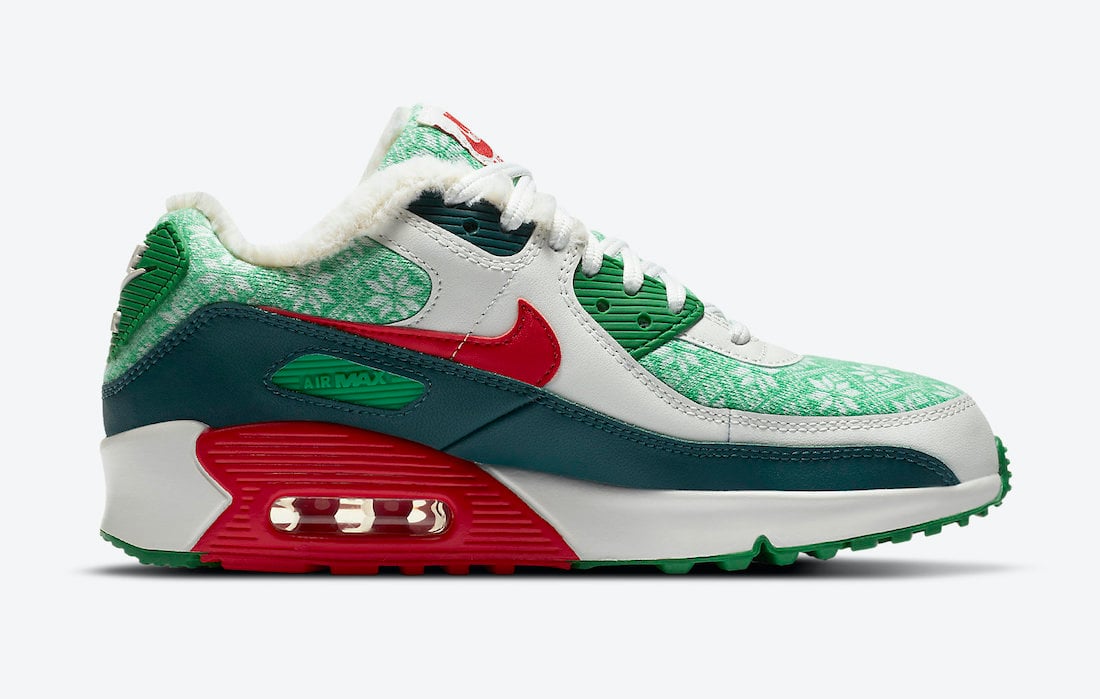 Nike Air Max 90 GS Christmas DC1621-100 Release Date Info