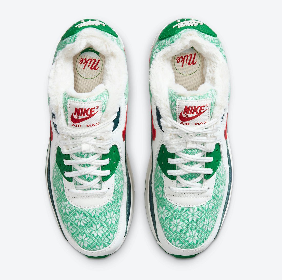 Nike Air Max 90 GS Christmas DC1621-100 Release Date Info