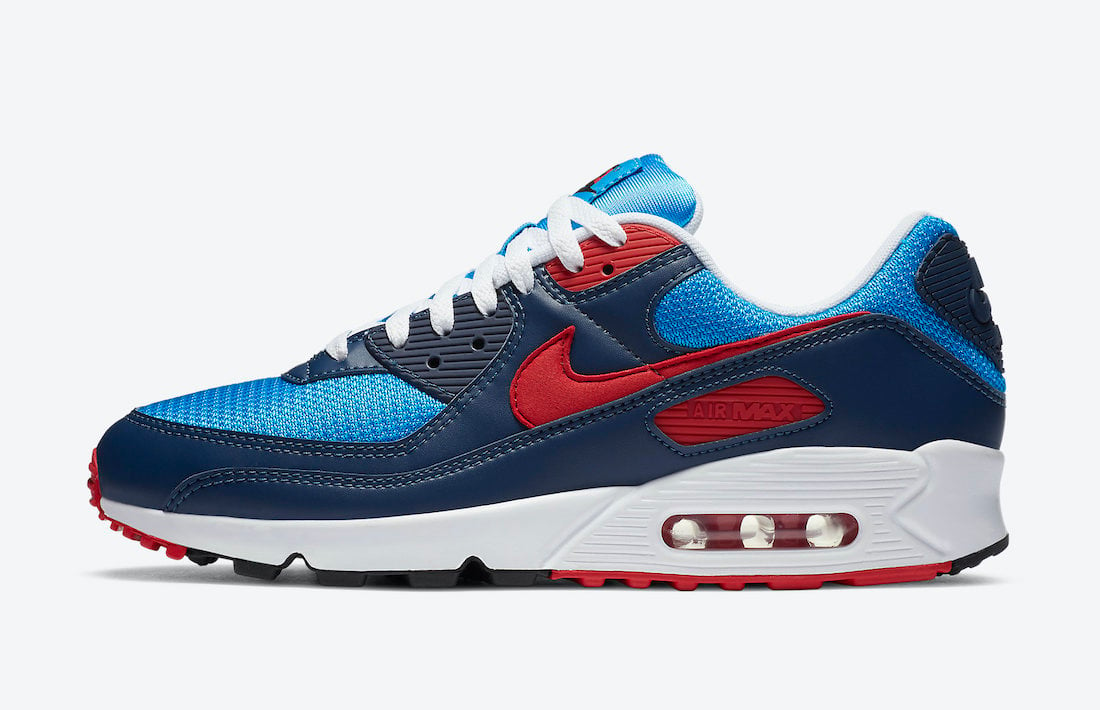 Nike Air Max 90 Photo Blue University Red CT1687-400 Release Date Info