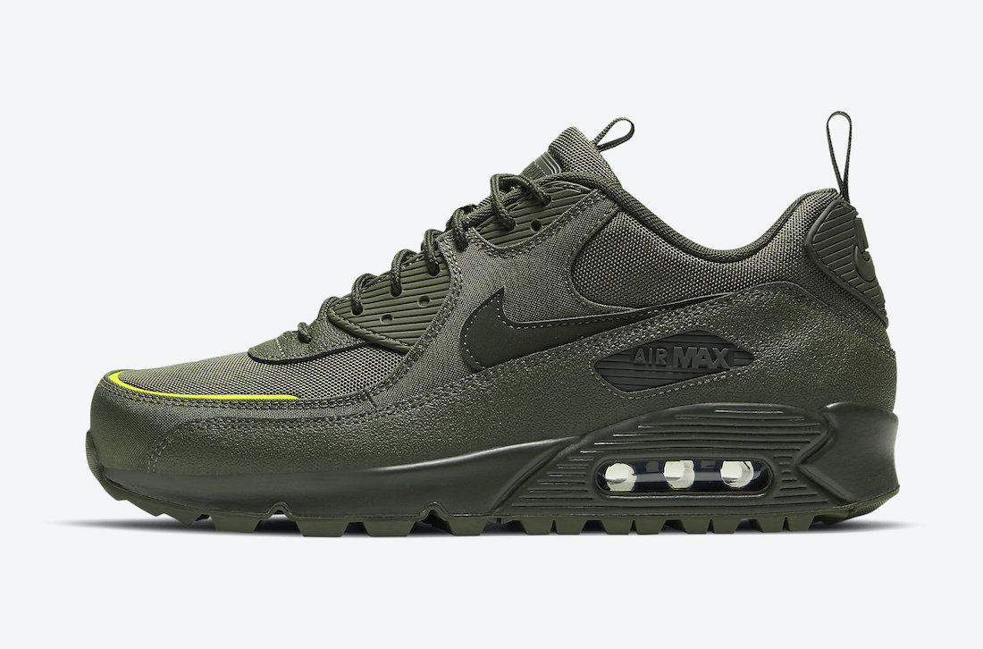 Nike Air Max 90 Surplus Cargo Khaki Lemon Venom CQ7743-300 Release Date Info