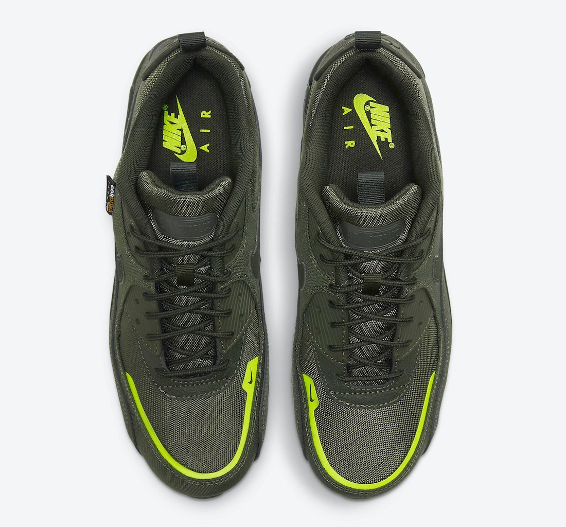 Nike Air Max 90 Surplus Cargo Khaki Lemon Venom CQ7743-300 Release Date Info