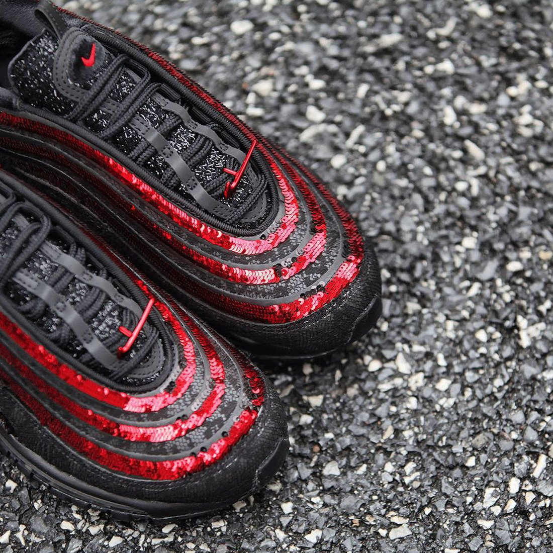 Nike Air Max 97 Sequin Black Red DC1709-060 Release Date Info