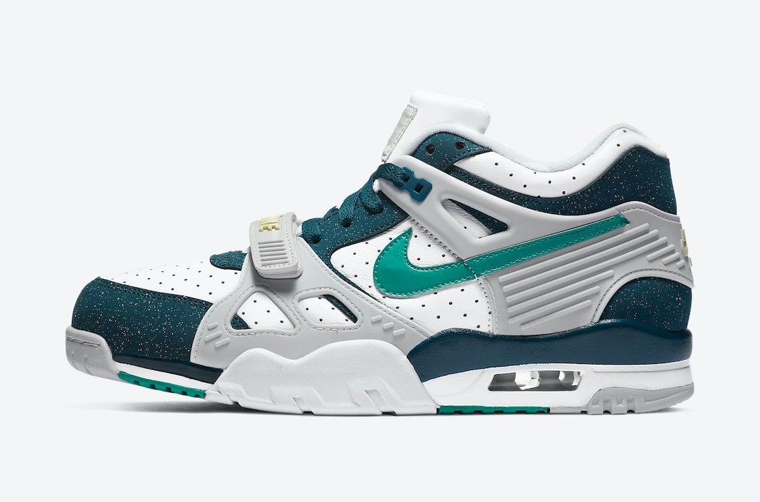 Nike Air Trainer 3 White Turquoise Teal Yellow CZ3568-100 Release Date Info