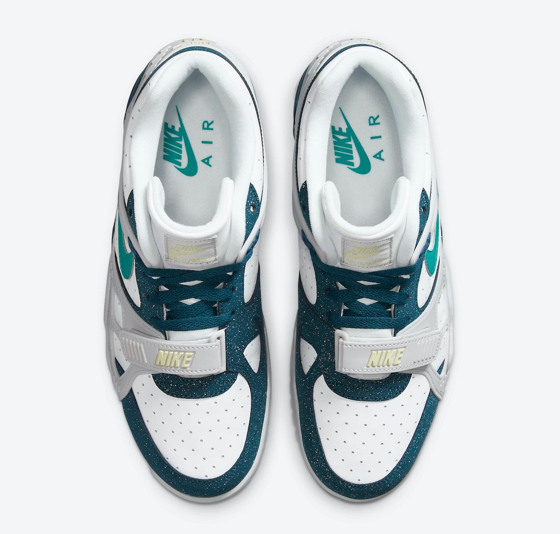 Nike Air Trainer 3 White Turquoise Teal Yellow CZ3568-100 Release Date Info
