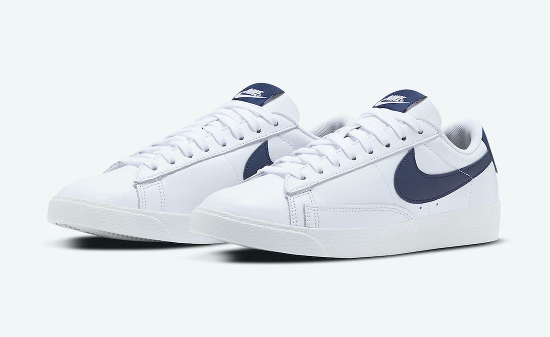 Nike Blazer Low White Midnight Navy AV9370-119 Release Date Info