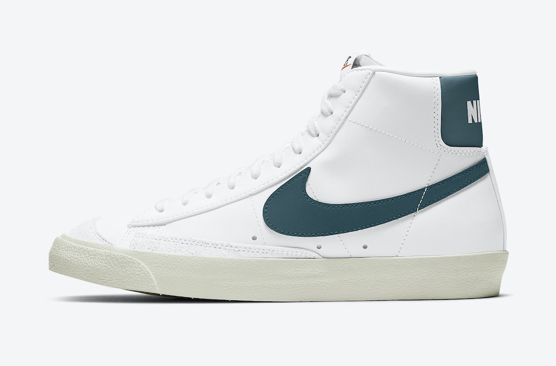 Nike Blazer Mid ’77 Features White and Dark Turquoise