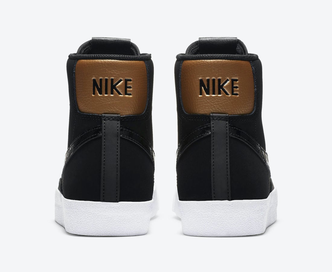 nike blazer black gold