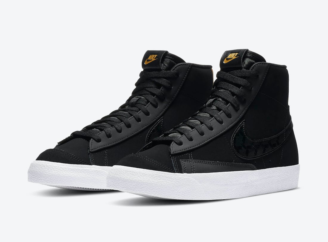 nike blazer mid black