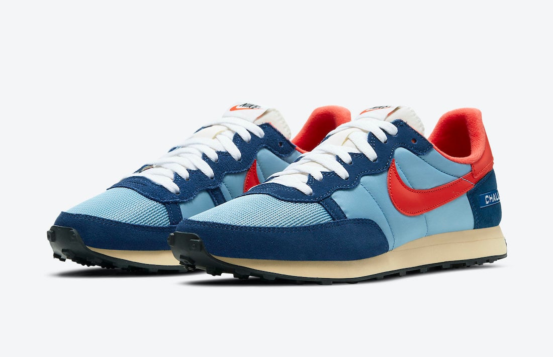 light blue and red nike shoes
