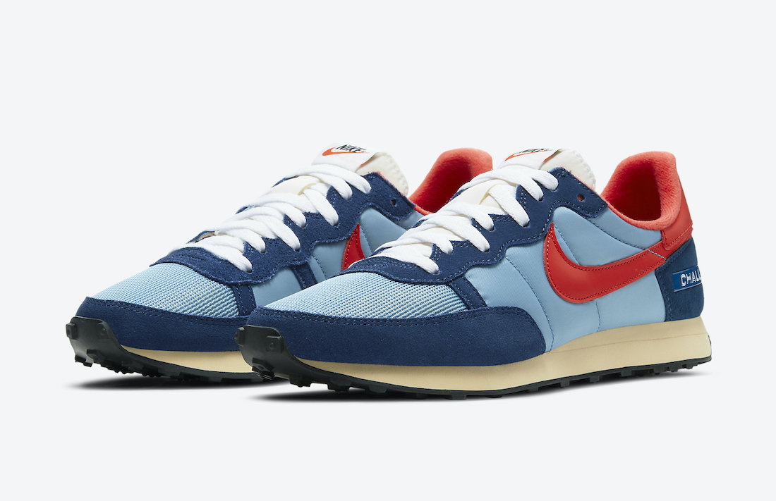 light blue and red nike shoes