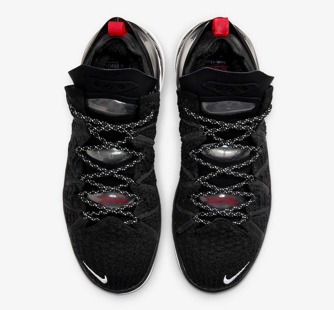 Nike LeBron 18 Black University Red White CQ9283-001 Release Date Info