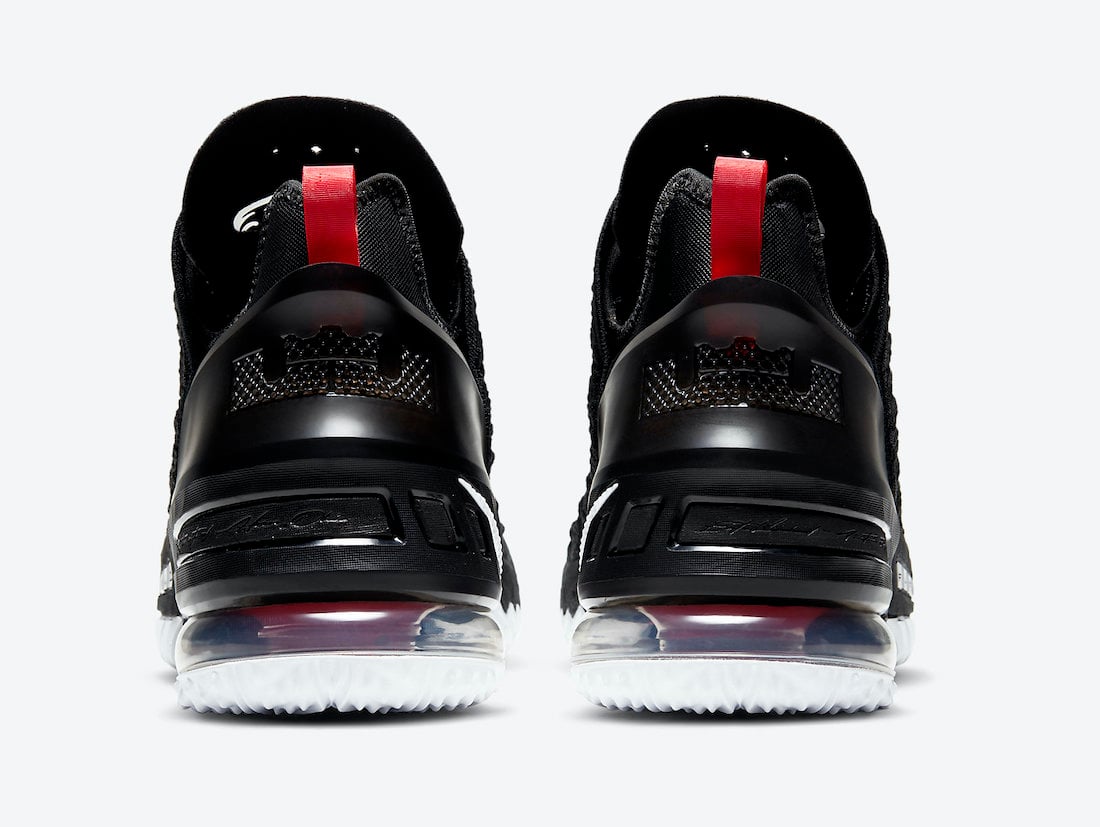 Nike LeBron 18 Black University Red White CQ9283-001 Release Date Info