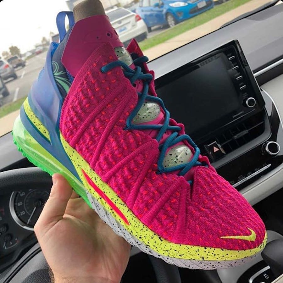 Nike LeBron 18 Los Angeles By Night Pink Prime Multicolor DB8148-600 Release Date Info