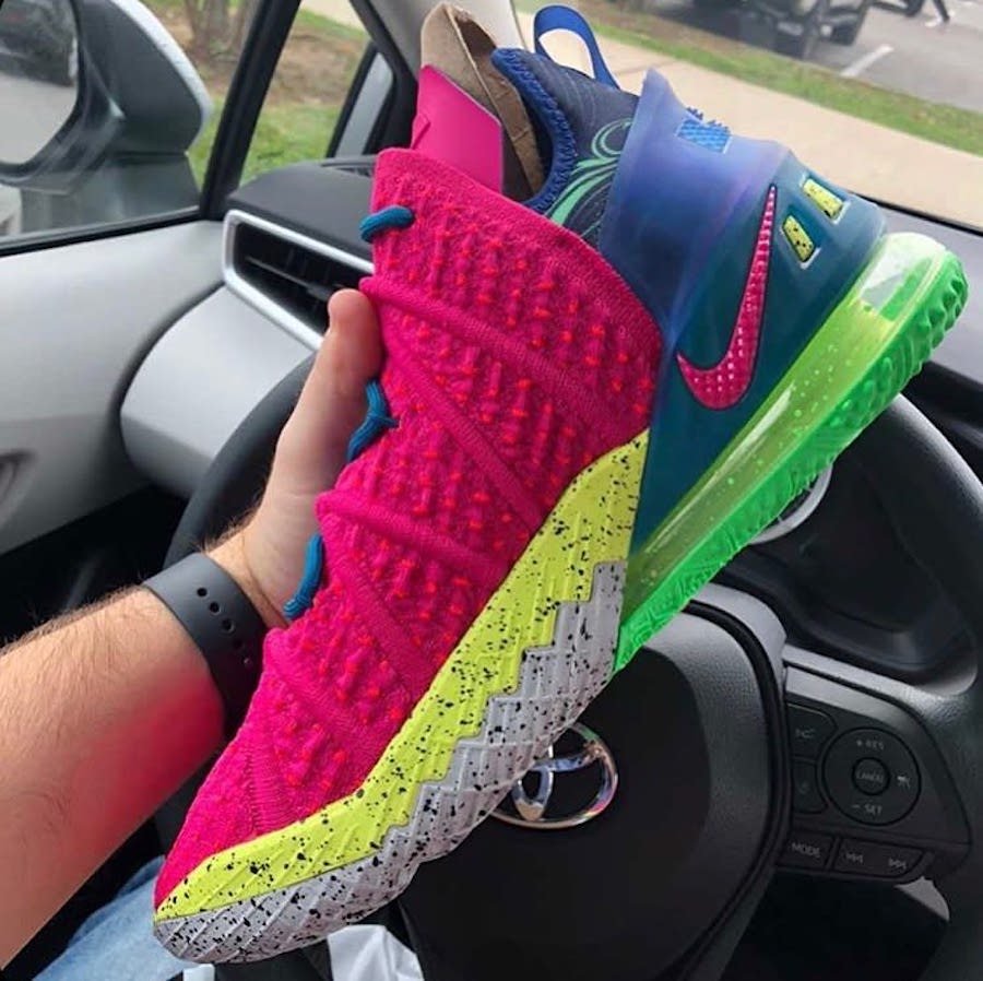 Nike LeBron 18 Los Angeles By Night Pink Prime Multicolor DB8148-600 Release Date Info