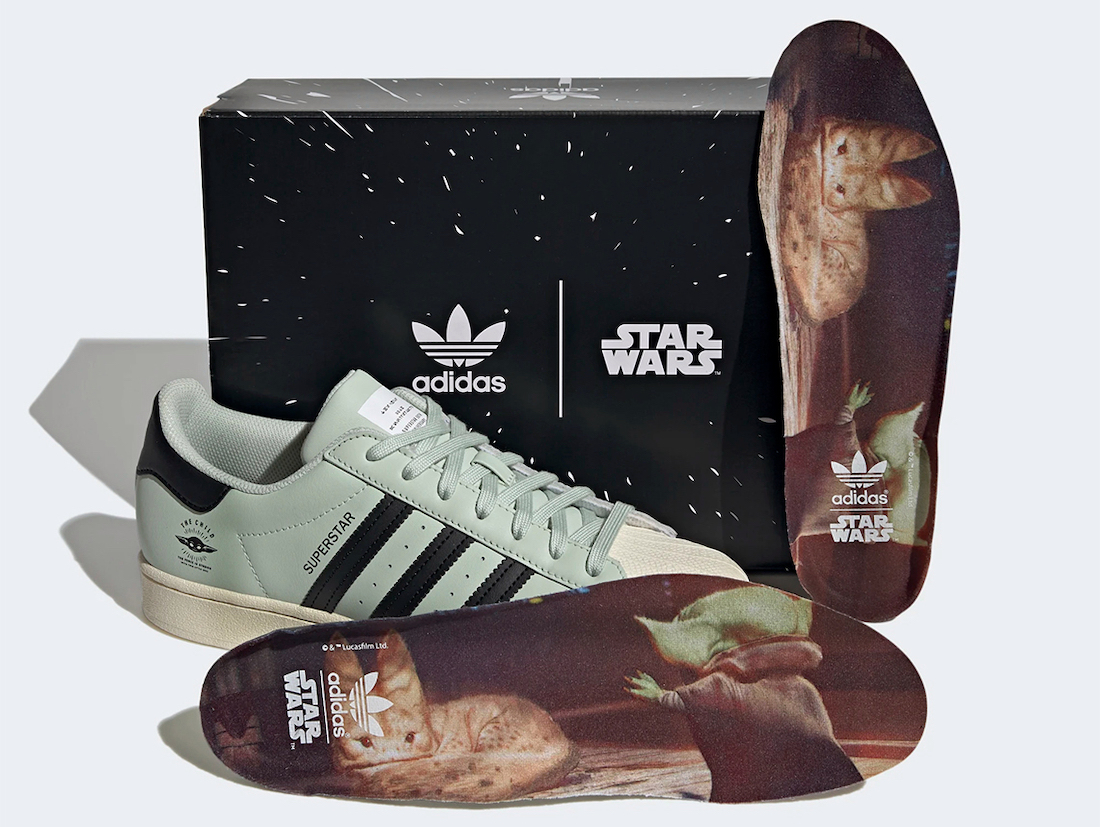 Star Wars adidas Superstar Baby Yoda The Child GZ2751 Release Date Info