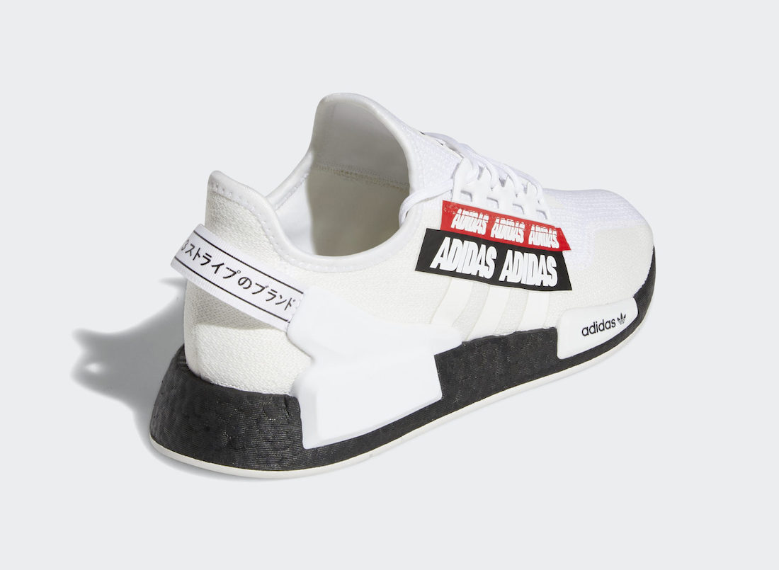 adidas NMD R1 V2 White Black Red H02537 Release Date Info