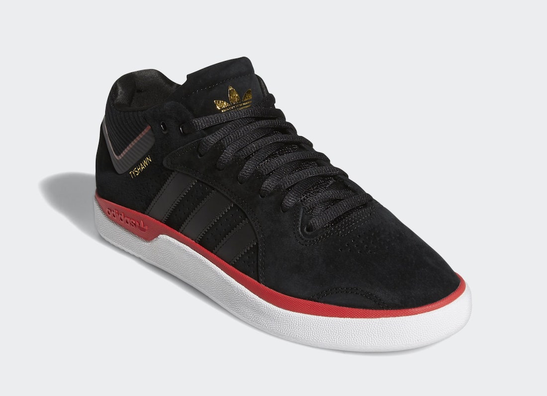 adidas Tyshawn Black Scarlet Gold FV5860 Release Date Info