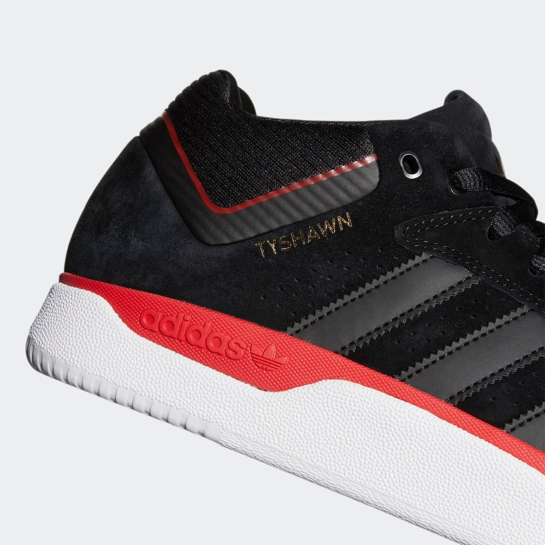 adidas Tyshawn Black Scarlet Gold FV5860 Release Date Info