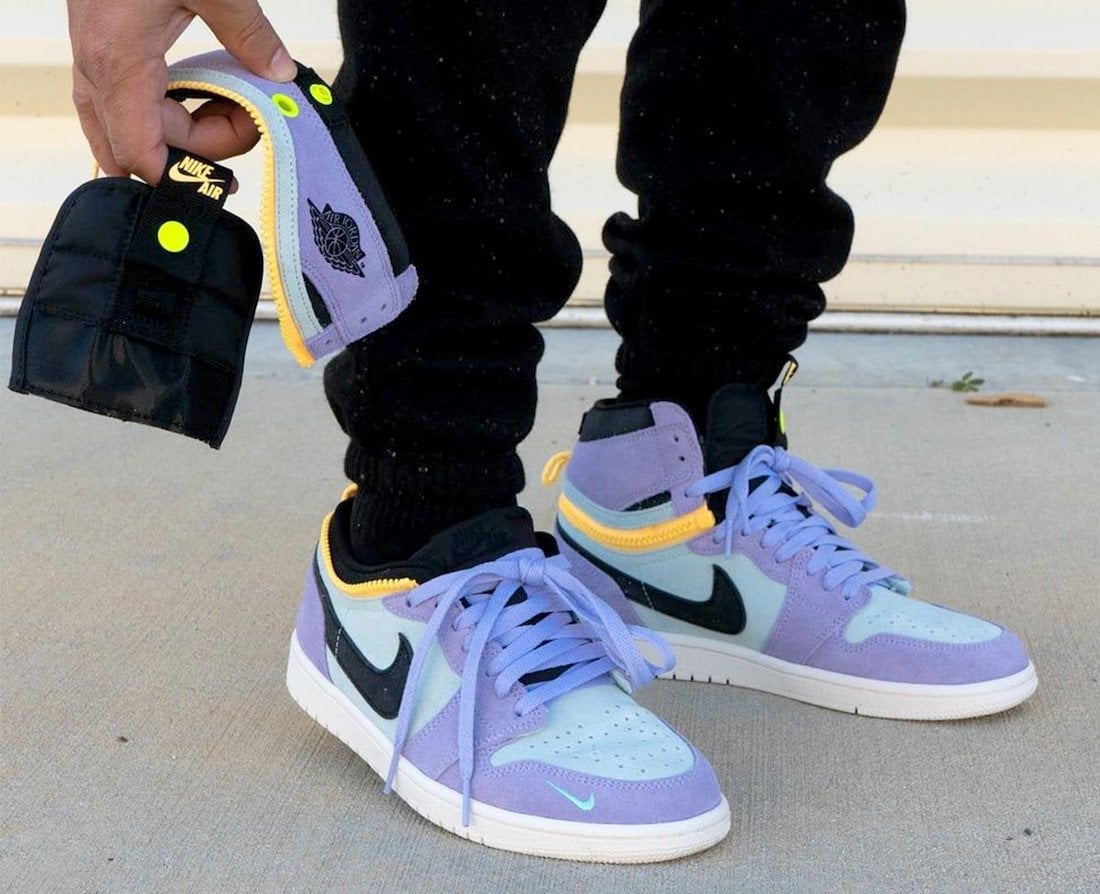 Air Jordan 1 High Switch Purple Pulse CW6576-500 On Feet