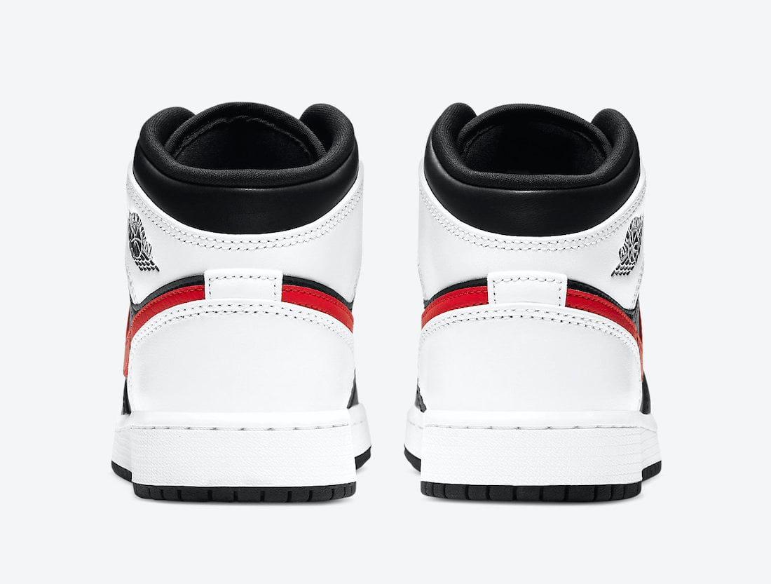 Air Jordan 1 Mid GS Black White Red 554725-075 Release Date Info
