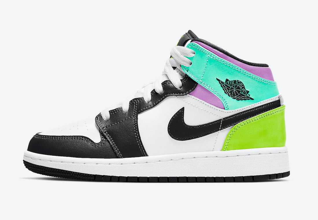 Air Jordan 1 Mid GS Purple Teal Green 554725-175 Release Date Info