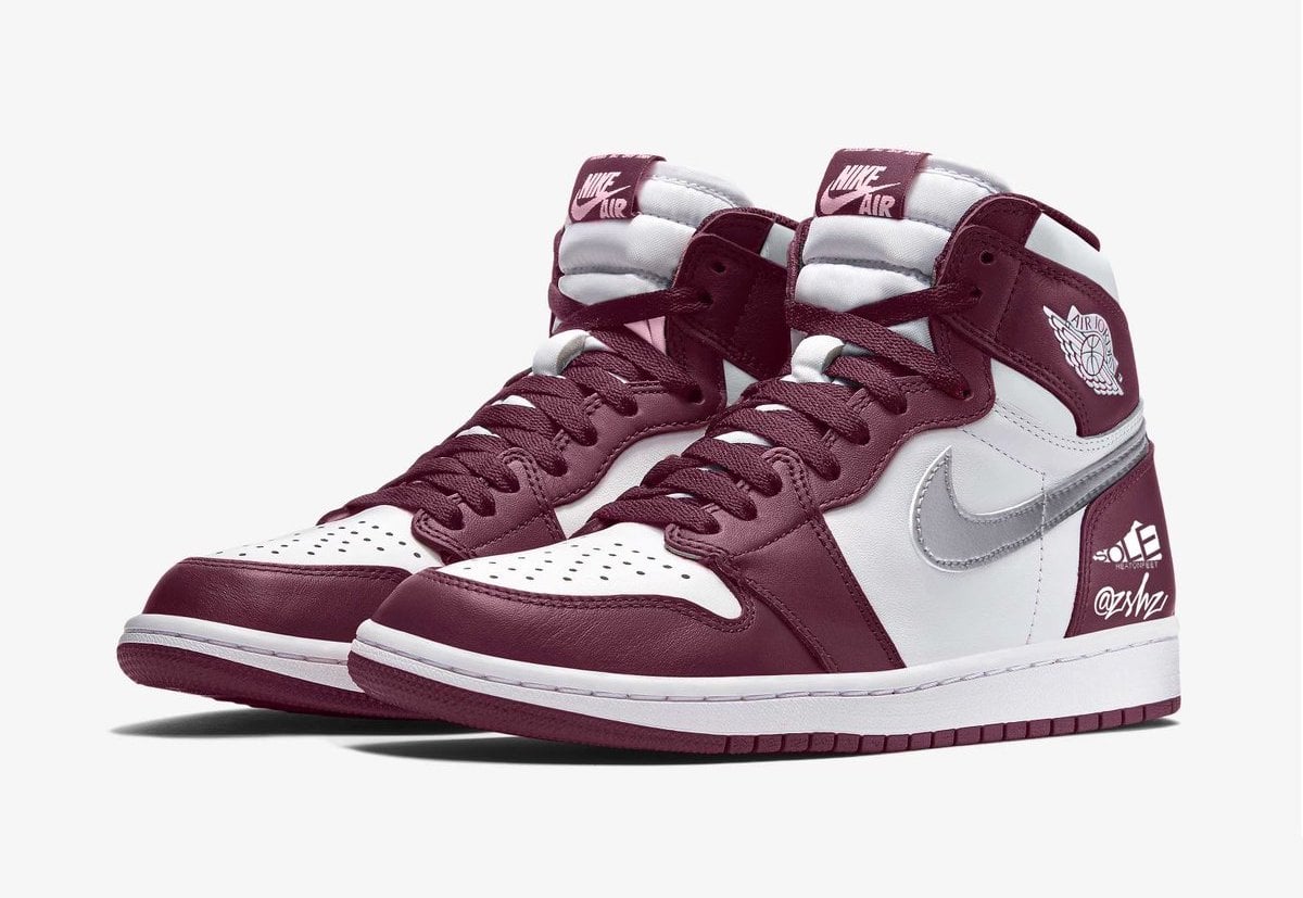 Air Jordan 1 White Bordeaux Metallic Silver 555088-611 Release Date Info