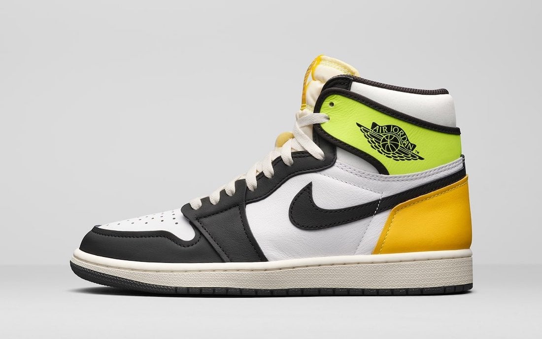 Air Jordan 1 White Volt University Gold Black 555088-118 Release Date