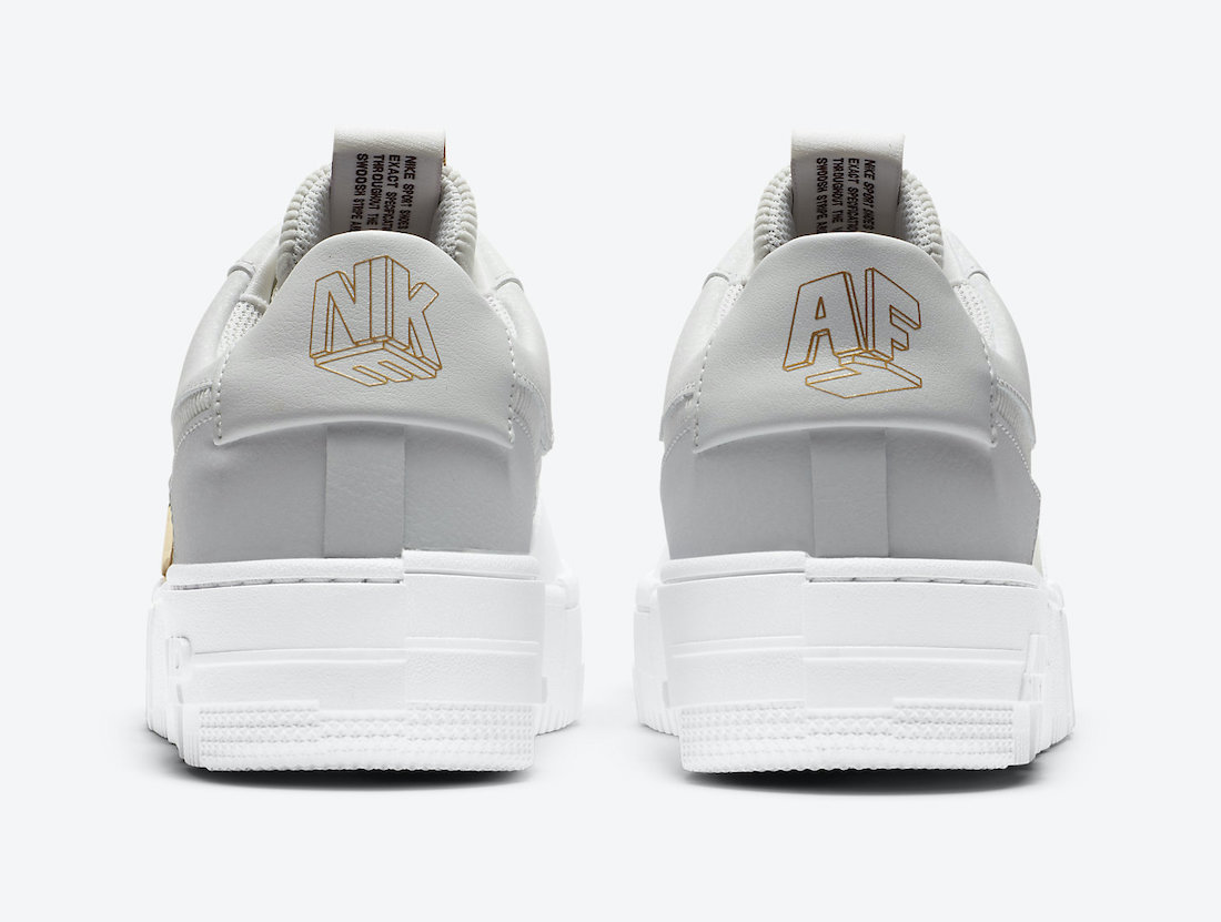 Nike Air Force 1 Pixel Grey Gold Chain DC1160-100 Release Date Info