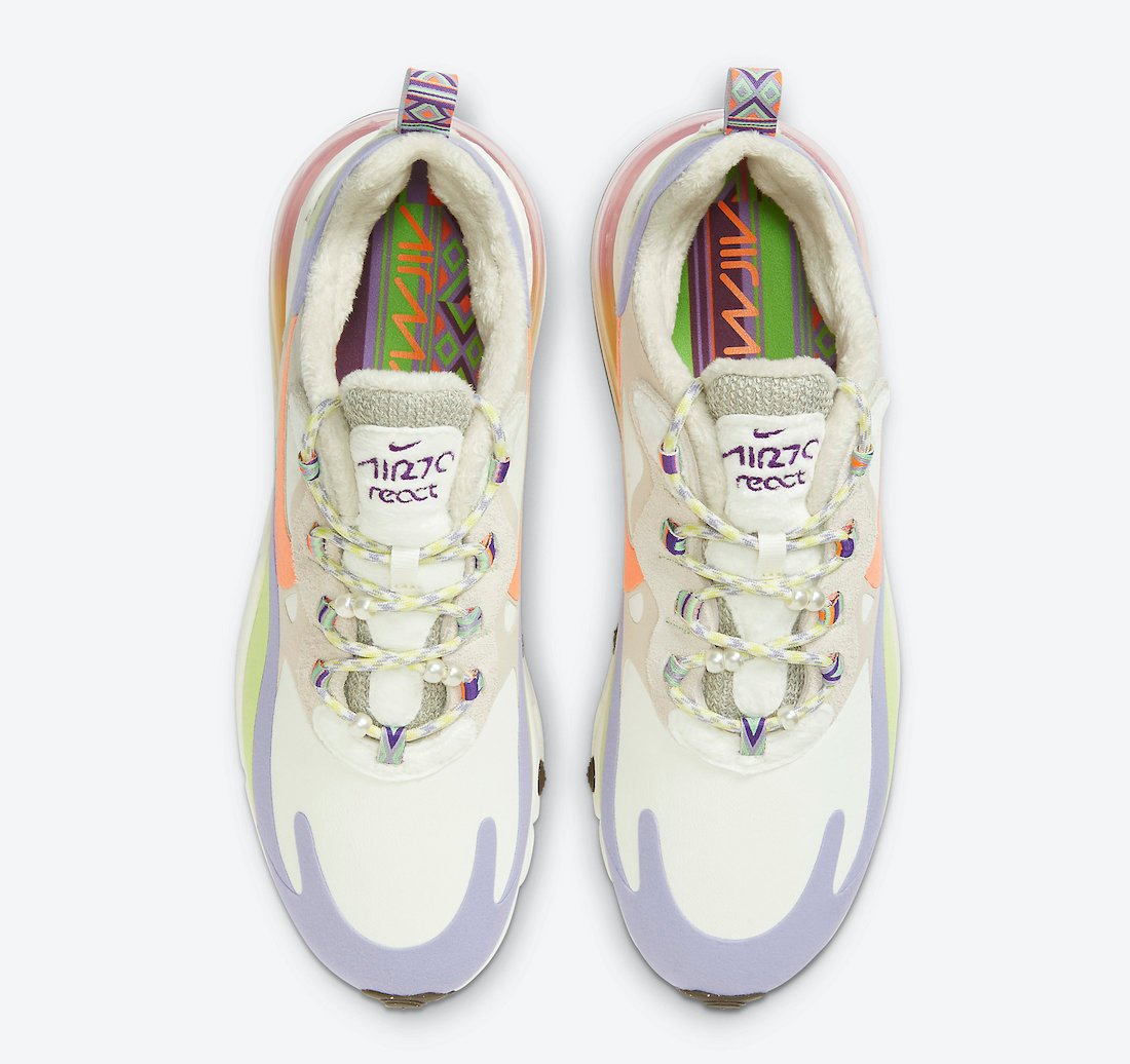 Nike Air Max 270 React Beige Orange Purple DC3276-101 Release Date Info