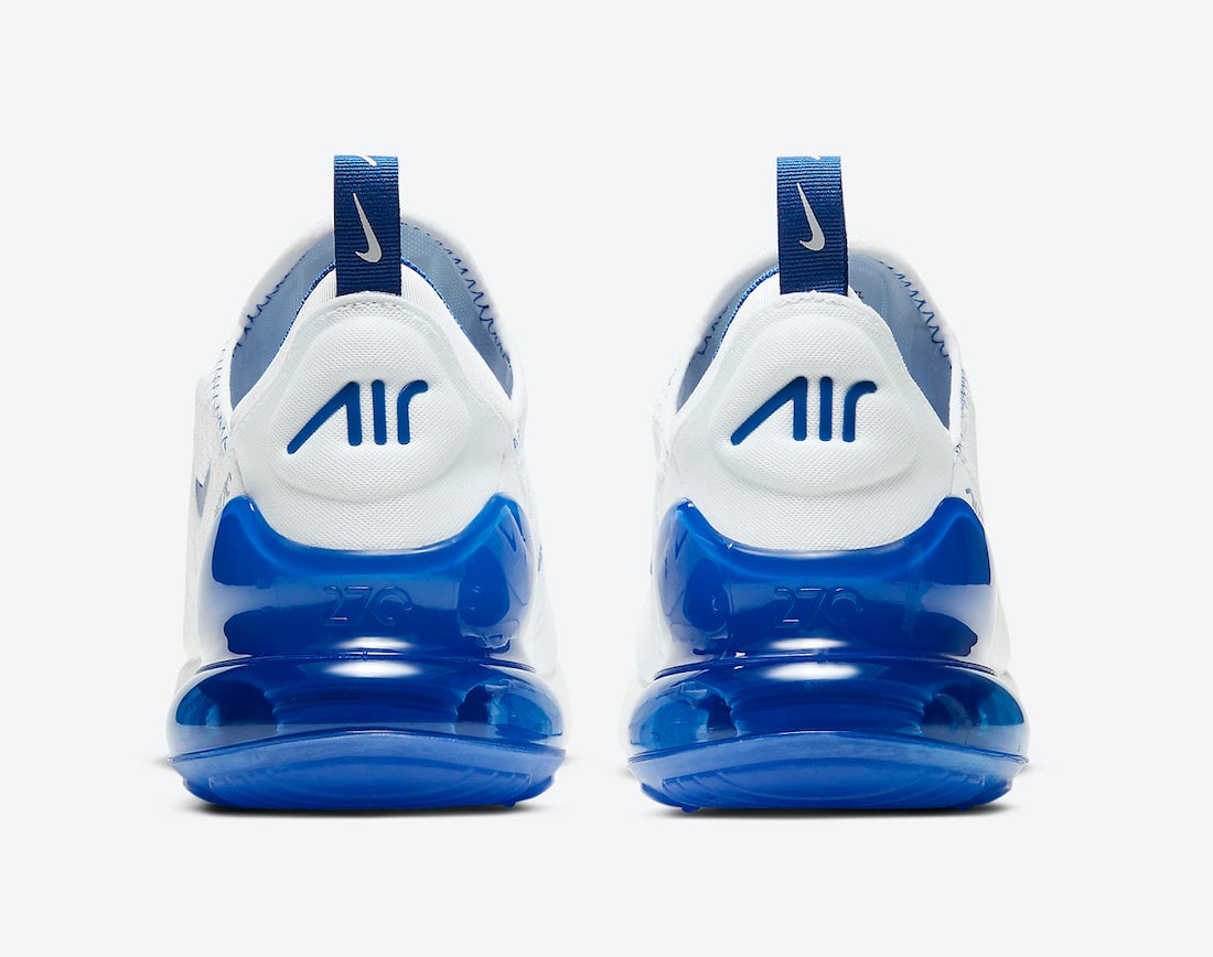 nike air max 270 royal blue and white