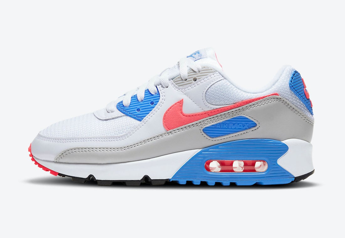 Nike Air Max 90 White Pink Blue DA8856-100 Release Date Info