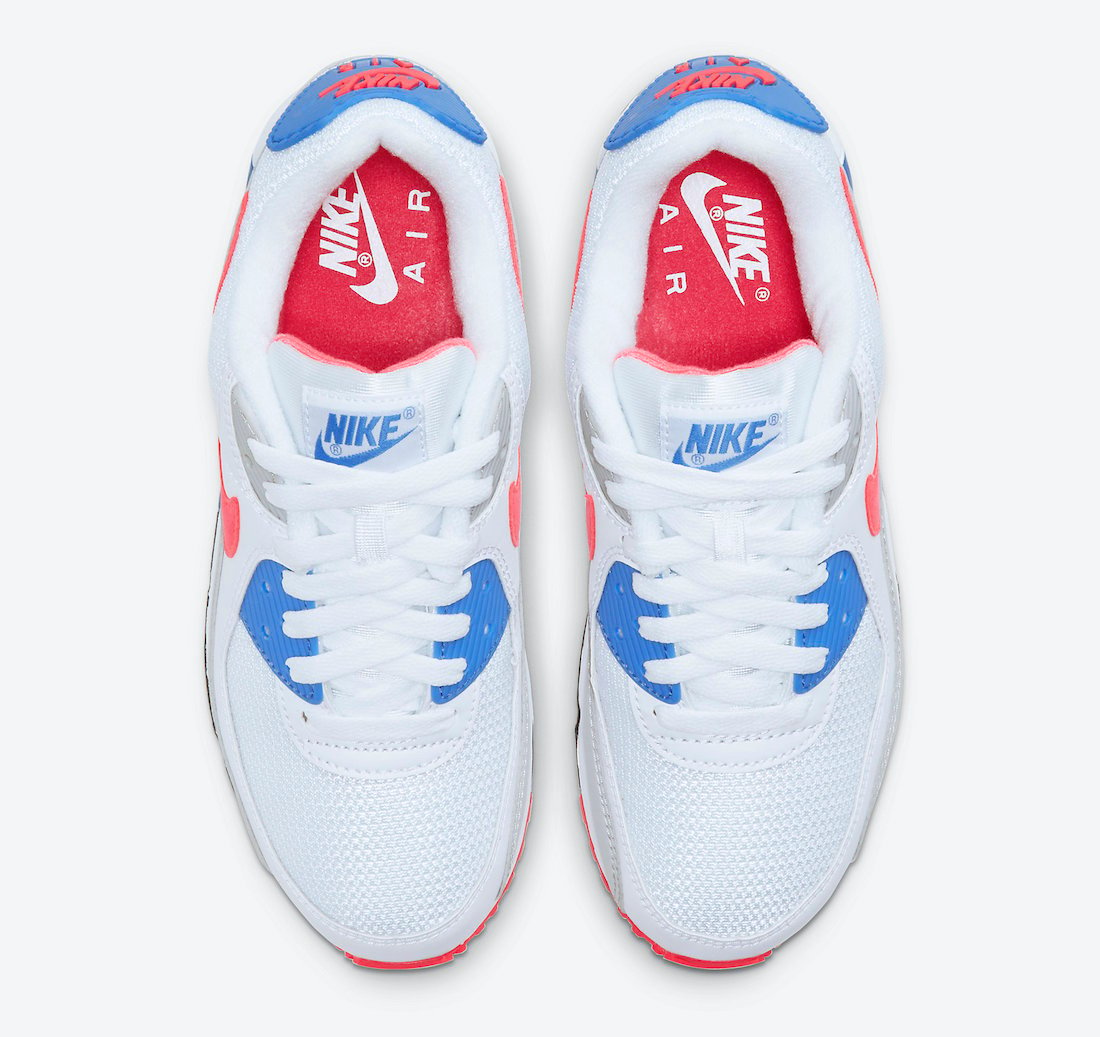 Nike Air Max 90 White Pink Blue DA8856-100 Release Date Info