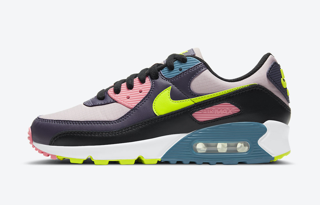 Nike Air Max 90 Yellow Pink Teal Purple CV8819-500 Release Date Info