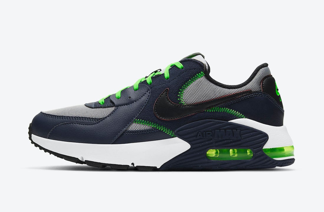 Nike Air Max Excee Navy Black Neon Green CD4165-400 Release Date Info