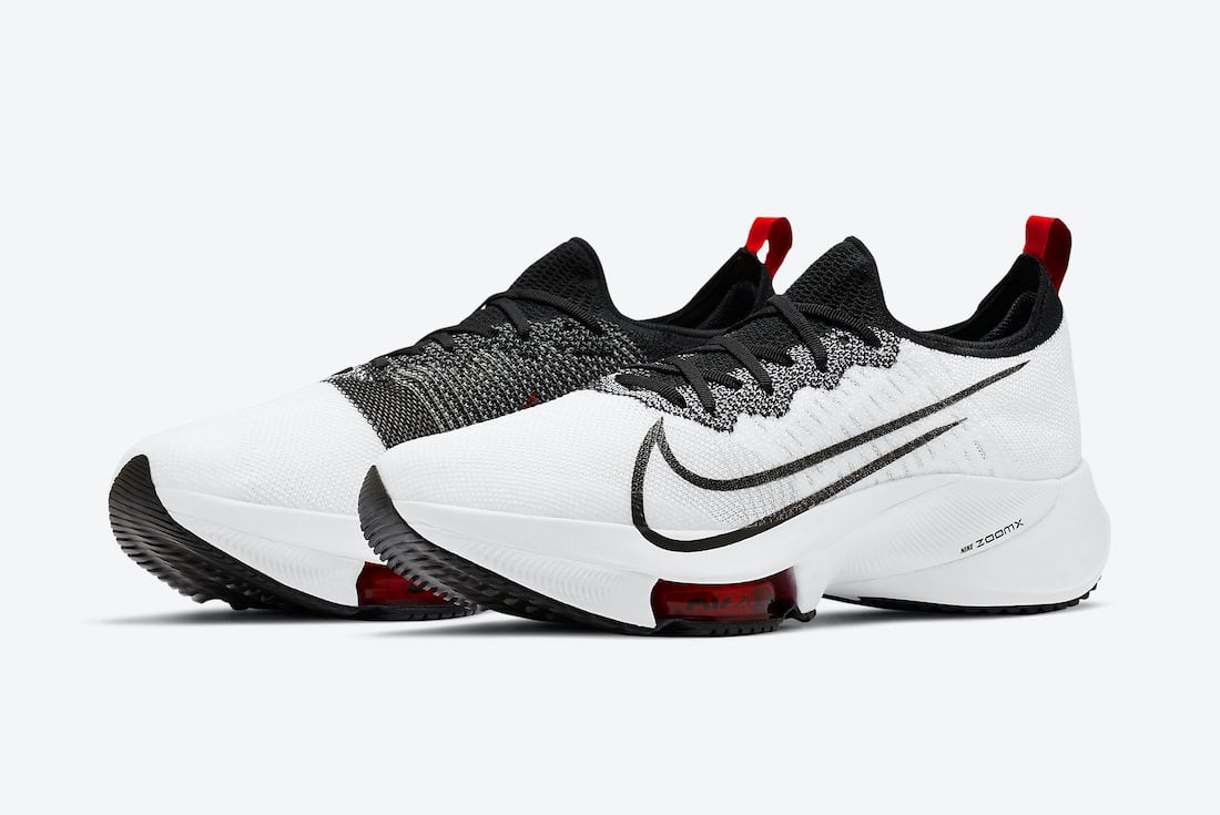 Nike Air Zoom Tempo NEXT% in White, Black, and Red
