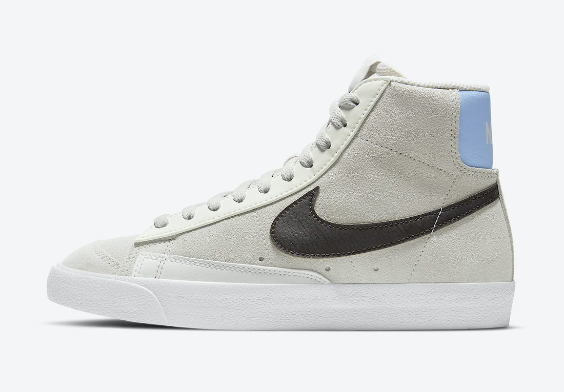 Nike Blazer Mid Grey Brown Light Blue DH3862-001 Release Date Info