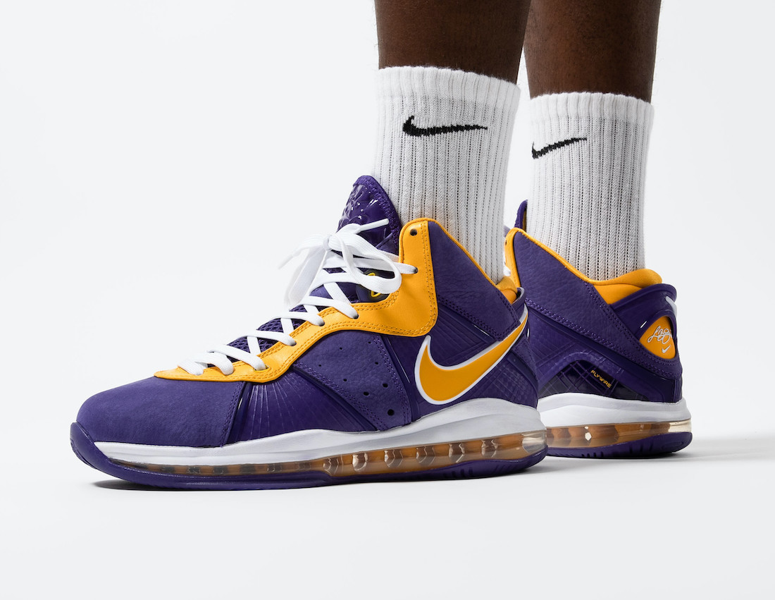 Nike LeBron 8 Lakers DC8380-500 On-Feet