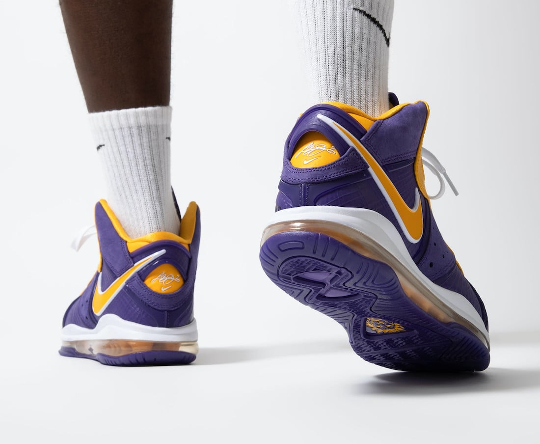 Nike LeBron 8 Lakers DC8380-500 On-Feet