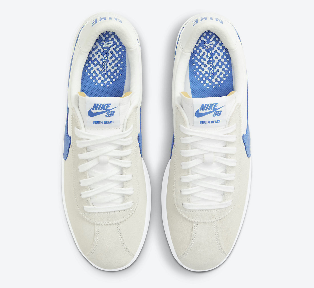 Nike SB Bruin React Grey Blue White CJ1661-100 Release Date Info
