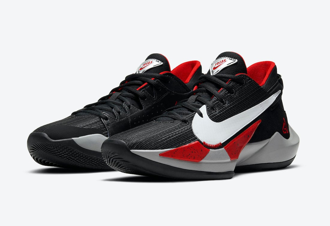 Nike Zoom Freak 2 Bred Black White University Red CK5424-003 Release Date Info