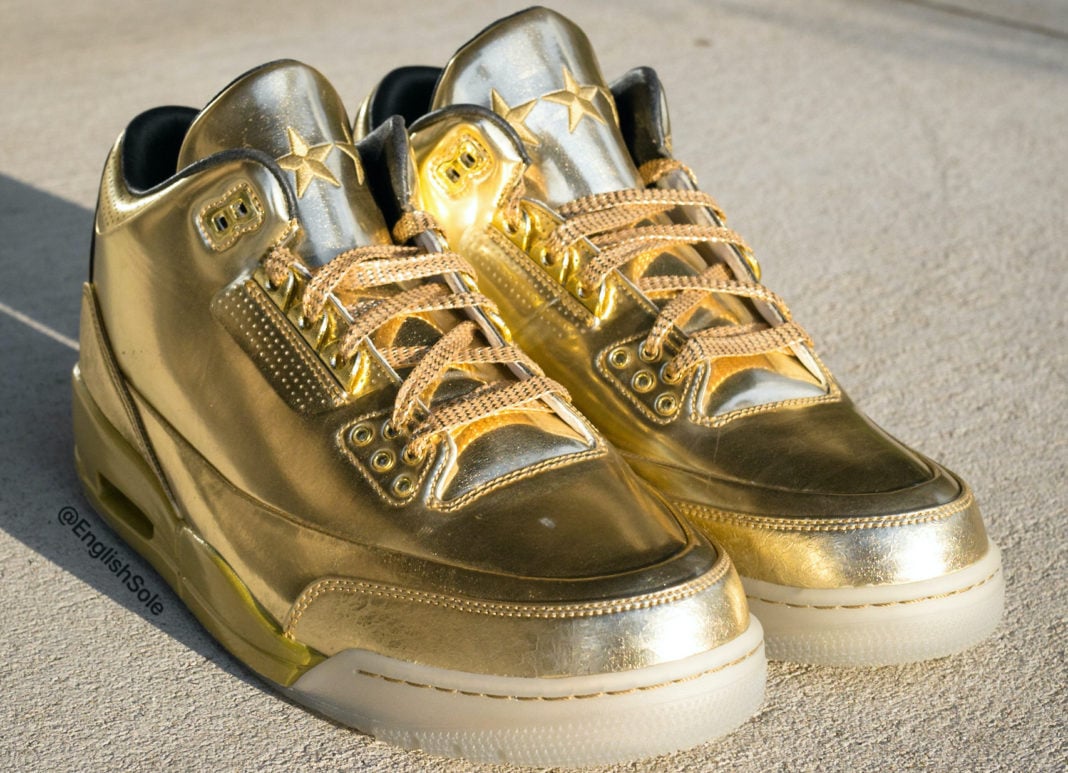 gold jordan 3