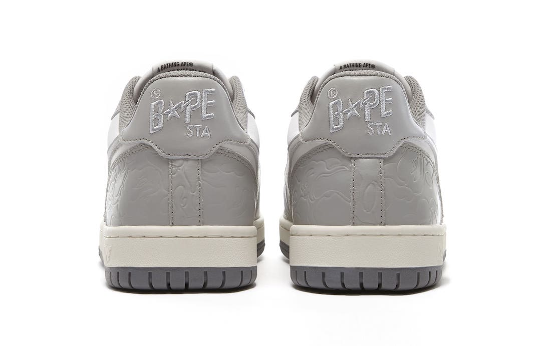 Bape Court Sta Leather Light Grey Cream Release Date