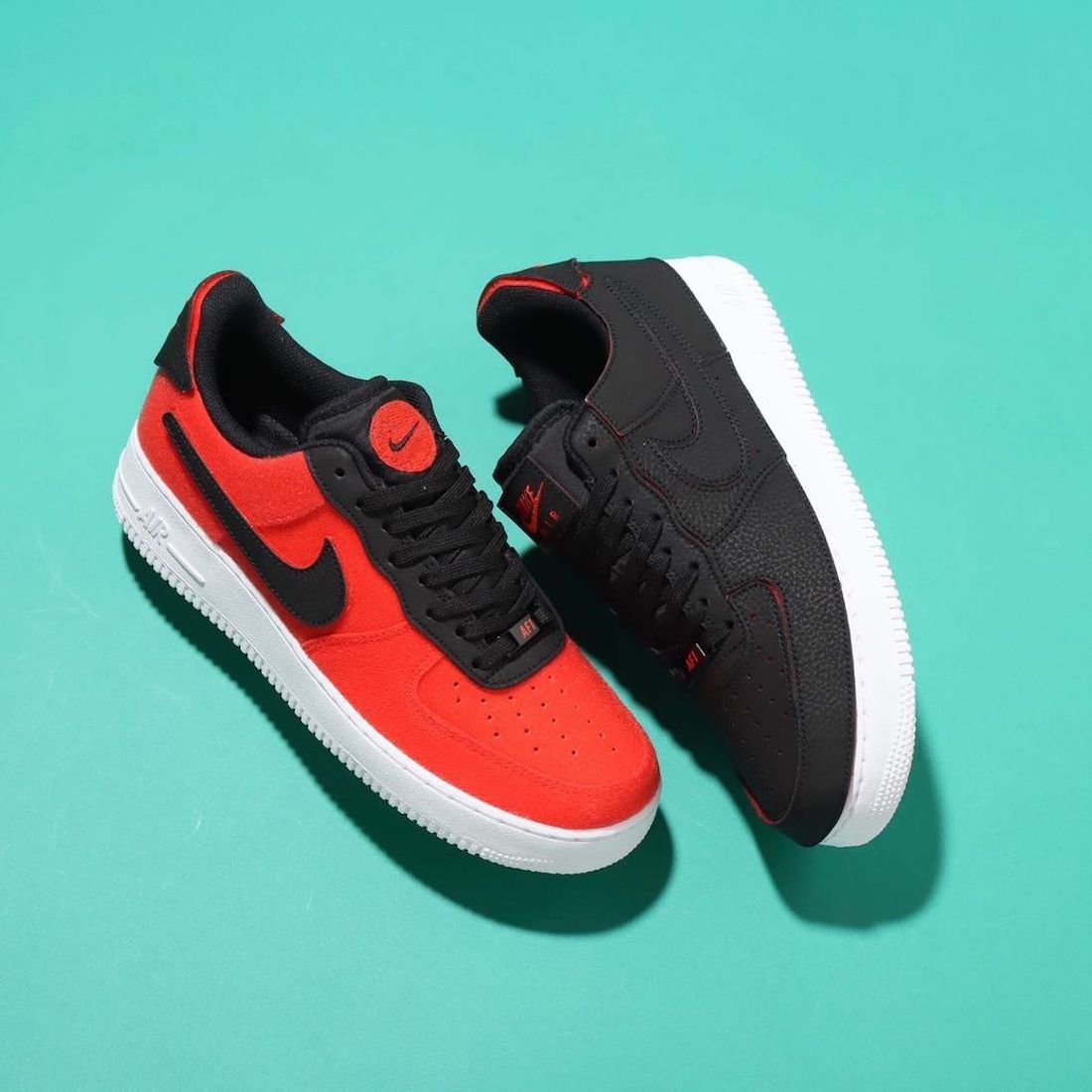 black red green air force ones