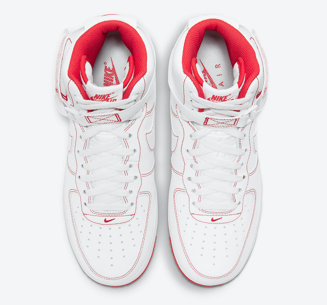 Nike Air Force 1 High White Red CV1753-100 Release Date Info
