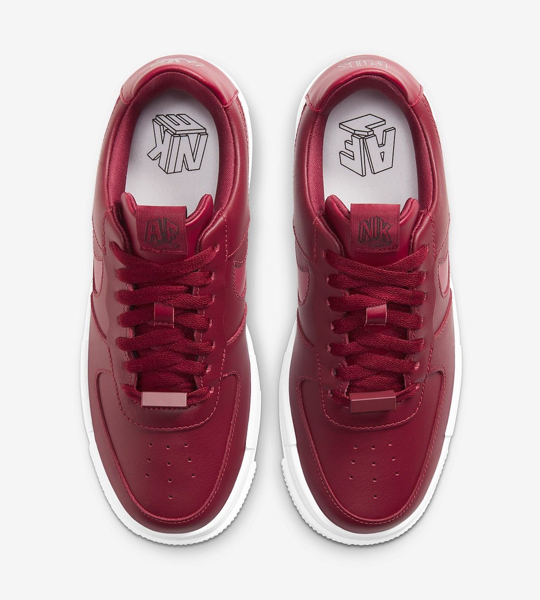 air force 1 pixel burgundy
